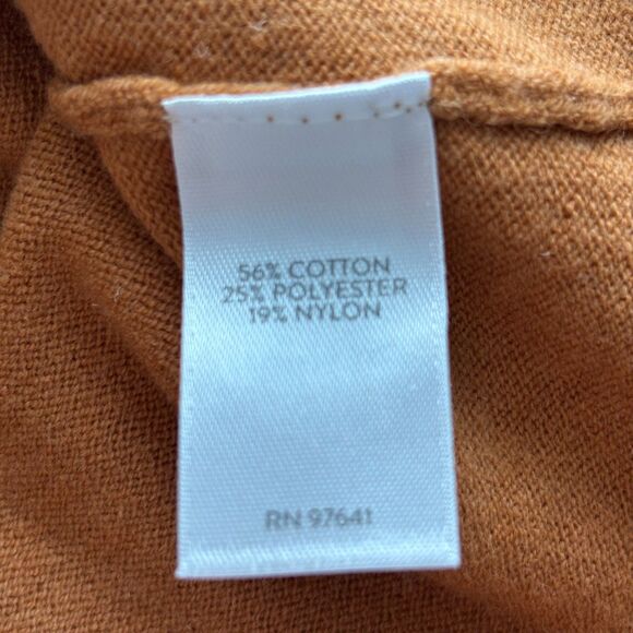 J Jill Sweater Split Neck Soft Lightweight Preppy Business Casual Camel 2X C157 - Picture 7 of 8